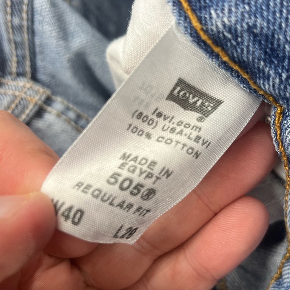 Levi’s 505 Regular Fit Y2K Jeans Mens 40/29 Blue Denim  older Tag Casual 2026 - Picture 4 of 11